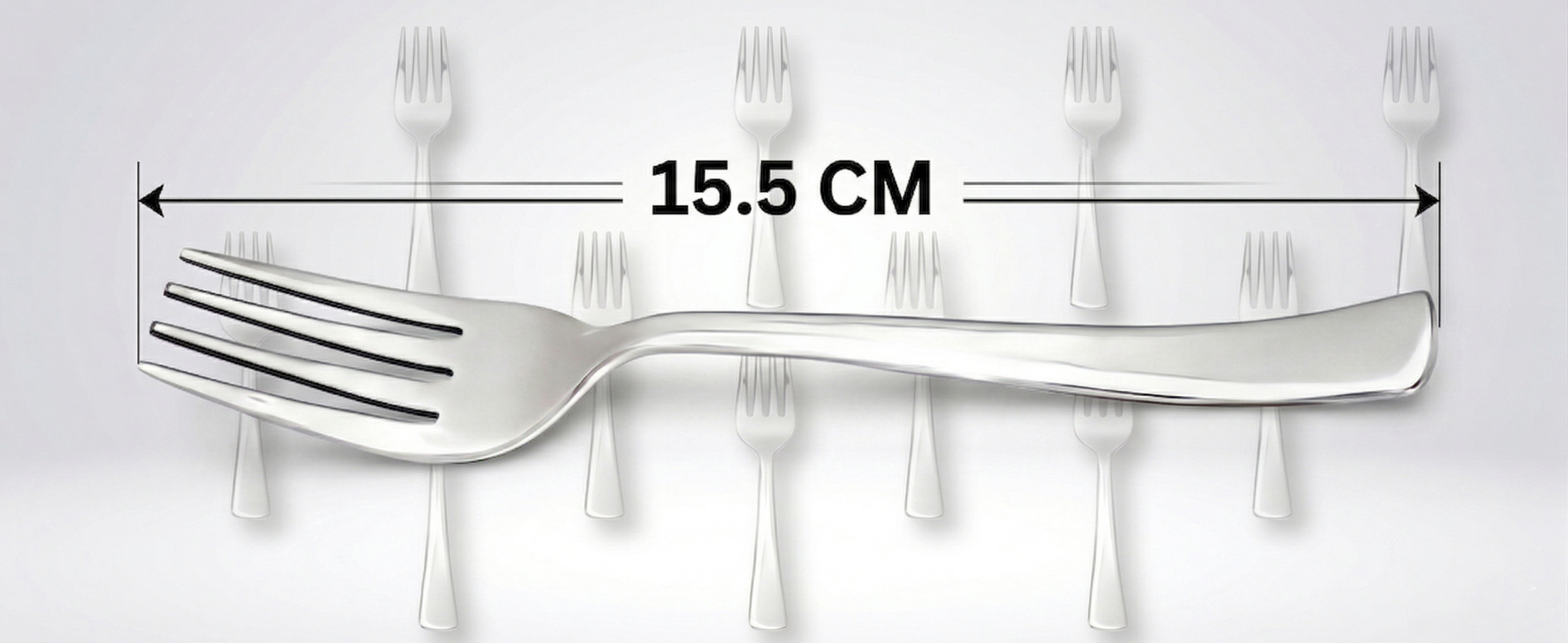 WEKTU Premium 12 Pcs Stainless Steel Fork Set – 15.5cm Food-Grade Dinner Forks with High-Gloss Mirror Finish