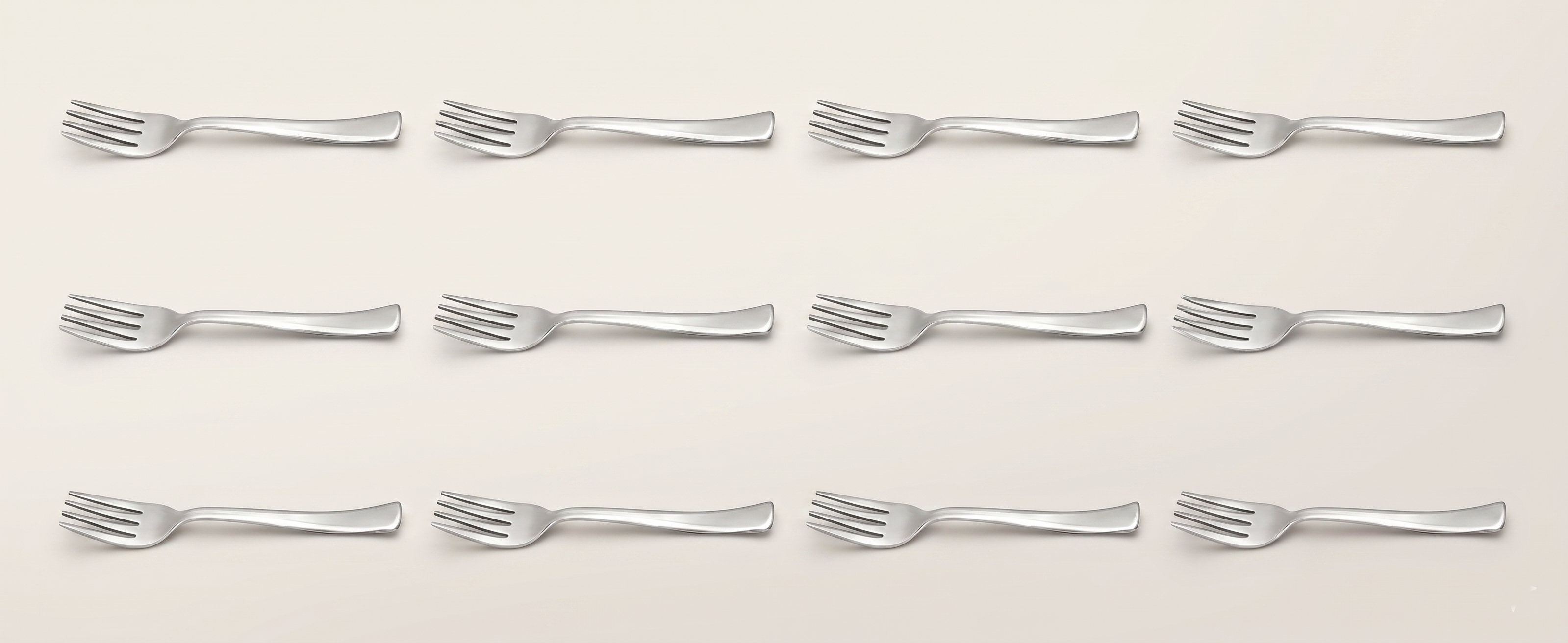 WEKTU Premium 12 Pcs Stainless Steel Fork Set – 15.5cm Food-Grade Dinner Forks with High-Gloss Mirror Finish